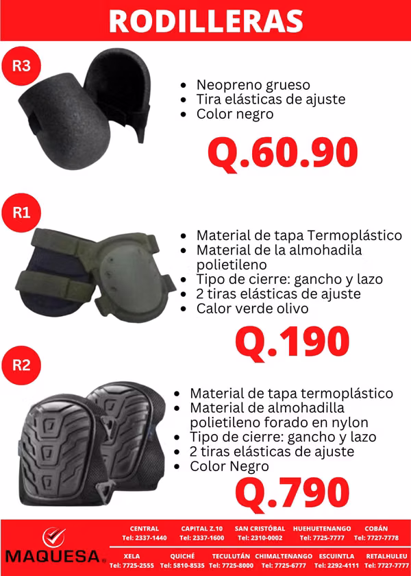 RODILLERAS MAQUESA