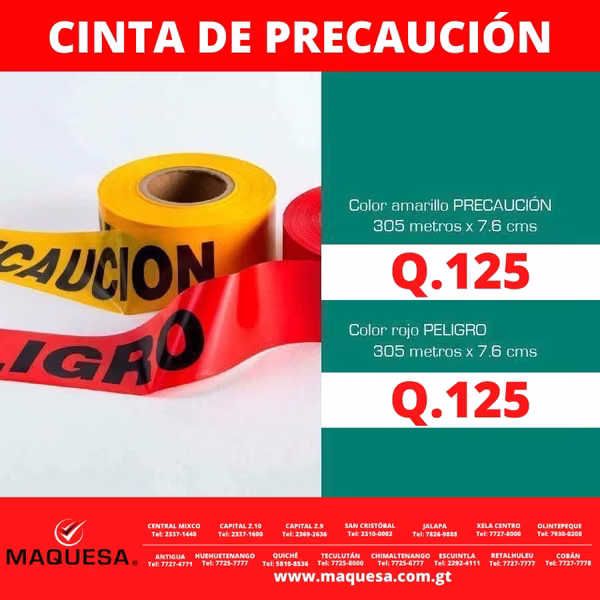 CINTA DE PRECAUCION Y PELIGRO