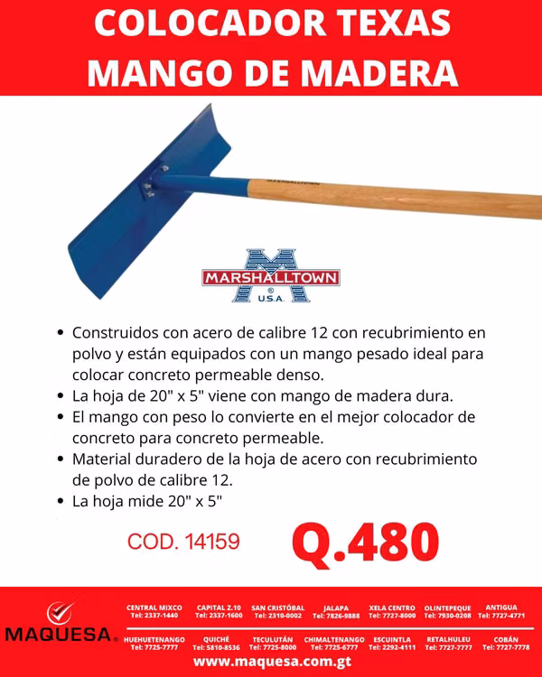  COLOCADOR TEXAS MARSHALLTOWN  