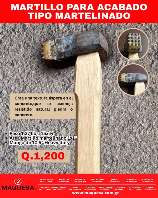 MARTILLO PARA ACABADO MAQUESA
