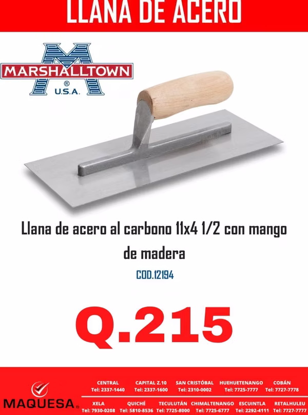 LLANA DE ACERO MARSHALLTOWN 