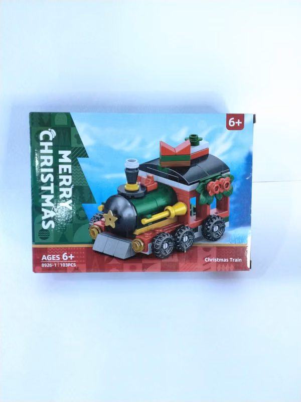 Tren navideño de bloques de contruccion, regalo infantil, lego tren navideño, coleccionable, decoracion navideña
