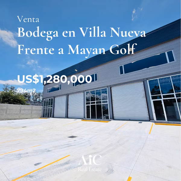 BODEGA AMPLIA EXCELENTE UBICACION 794MTS VILLA NUEVA FRENTE A MAYAN GOLF