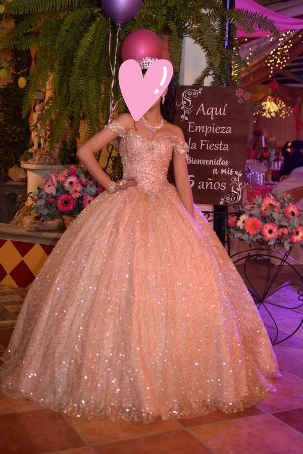 Vestido de XV años color Rosa Gold