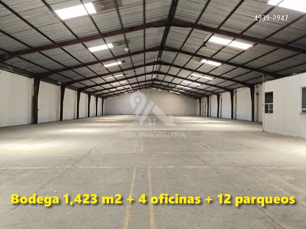 4 Bodegas in Quetzaltenango from 1.409 m2 to 1.428 m2 + 3,000 m2 parking