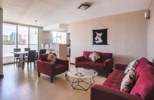 ALQUILO APARTAMENTO EN ZONA 14  CONDADO LA VILLA DE 3 DORMITORIOS AMUEBLADO Y EQUIPADO