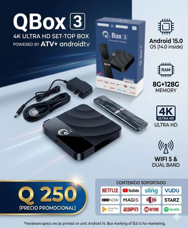 Smart TV Box Q3 4K - Android Multimedia Converter