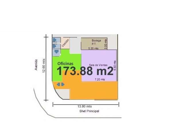 Propiedad comercial sobre Boulevard San Cristóbal (Opción 1)