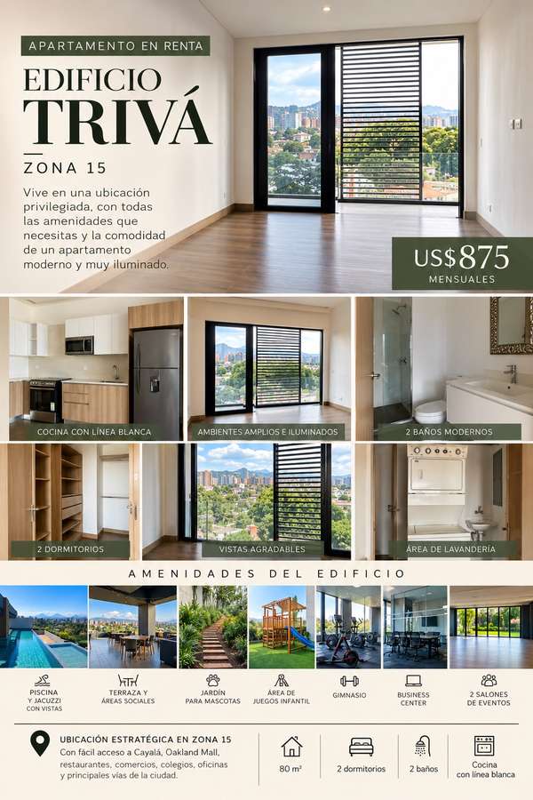 APARTMENT IN RENT) 124; BUILDING TRIVA • AREA 15