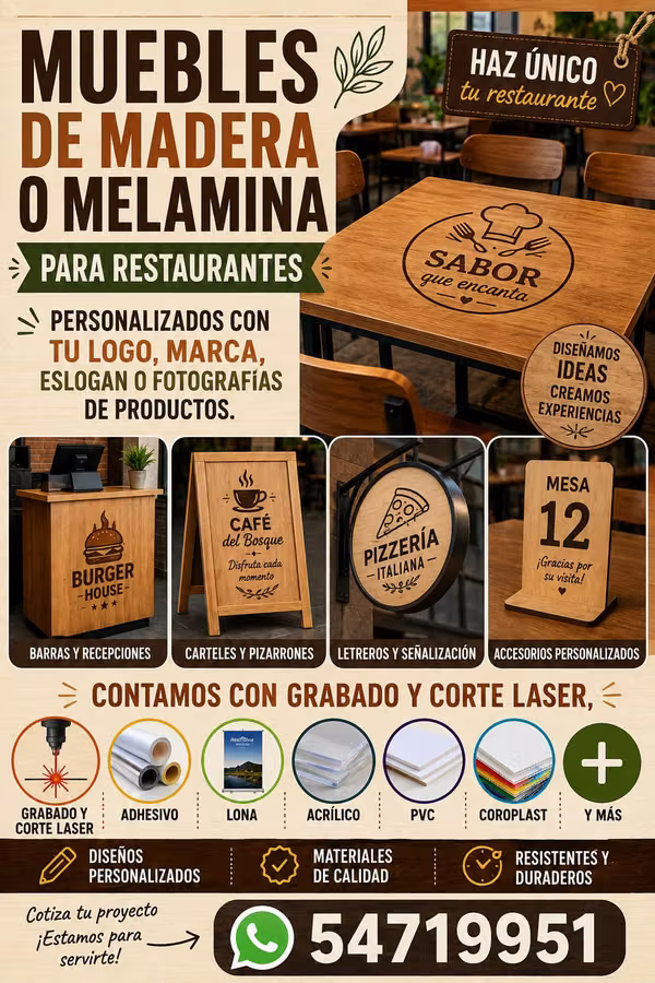 Wooden or melamine furniture for your home or business