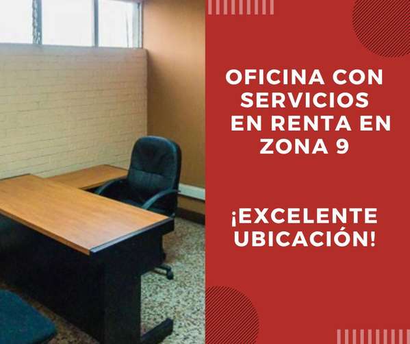 Oficina en renta en z.9, excelente ubicación ¡SERVICIOS INCLUÍDOS!