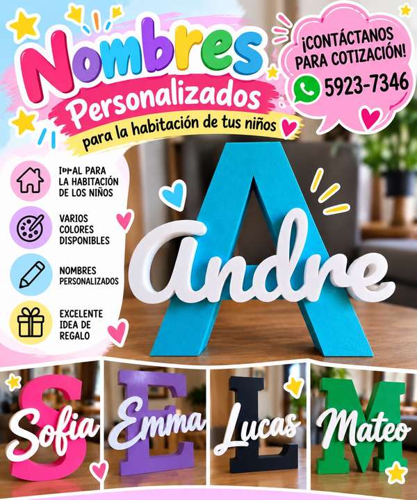 Nombre personalizado para decoración
