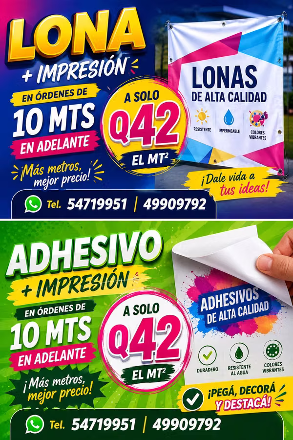 Full color printed Lone and Adhesives