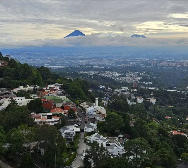 Beautiful view of the city and the volcanoes (Vistalvalle km.10.5)