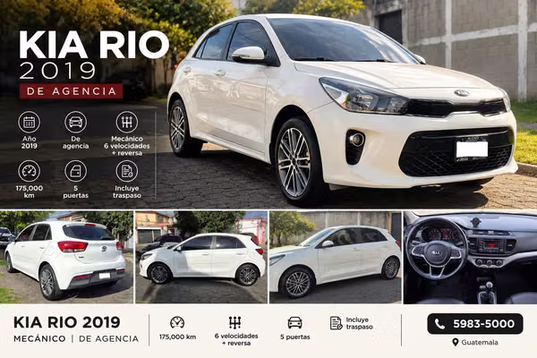 KIA RIO 2019-124; MECHANIC-124; AGENCY