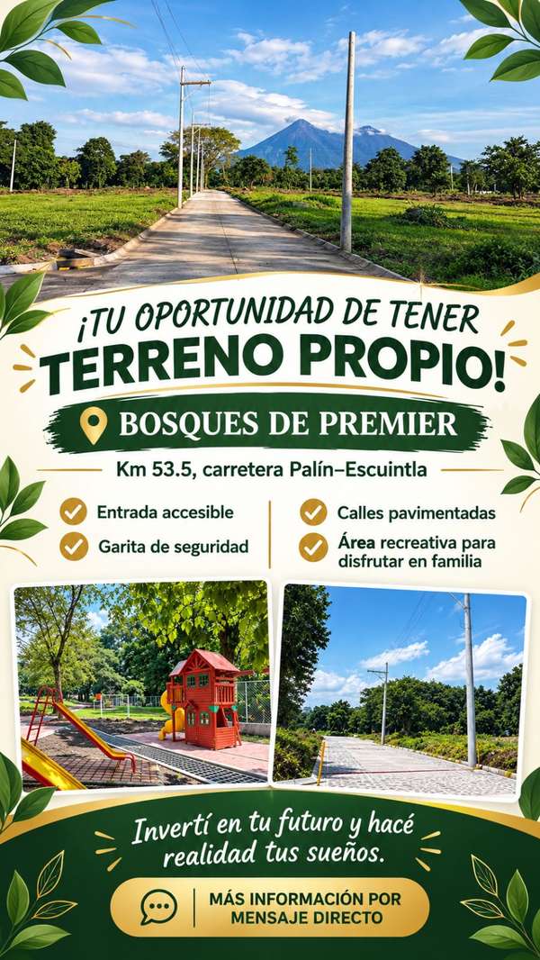 Terreno ubicado en kilómetro 53.5 carretera palin escuintla 