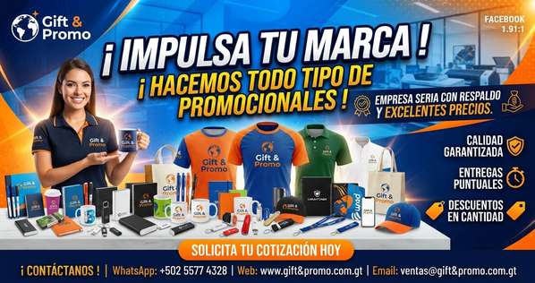  ¡IMPULSA TU MARCA CON LOS MEJORES PROMOCIONALES de Guatemala! 