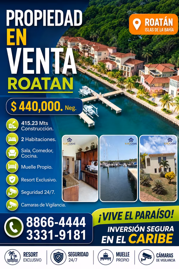 Se Vende Hermosa Propiedad en Roatán