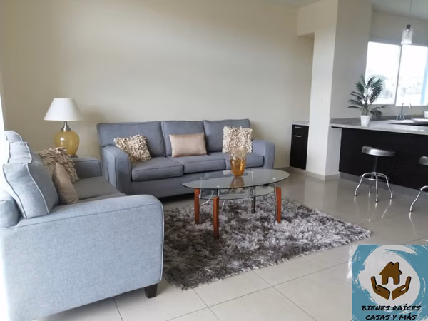 ALQUILO APARTAMENTO AMUEBLADO DE 2 HABITACIONES EN TORRE MODERNA EN COLONIA PALMIRA
