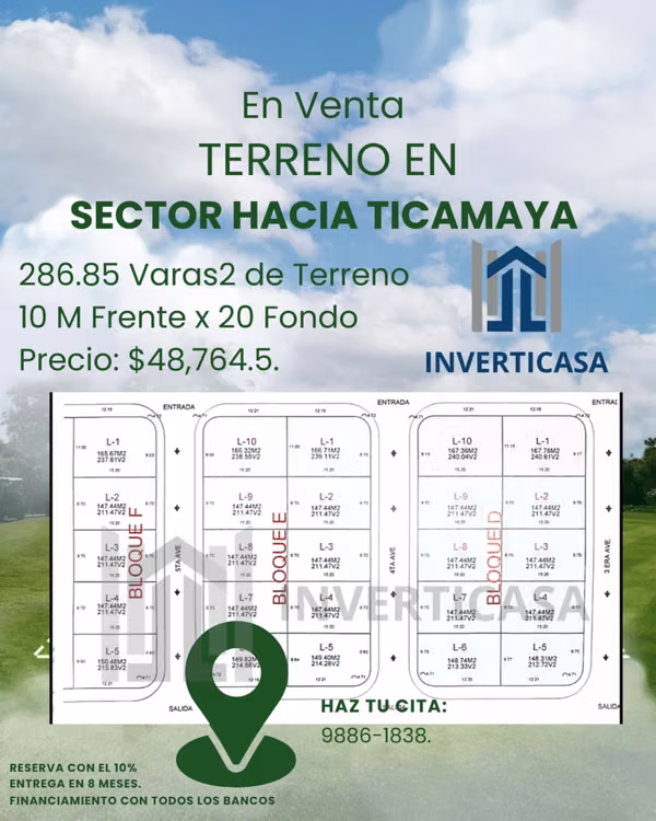 Take advantage of this Pre-Sale of Sector Land to Ticamaya