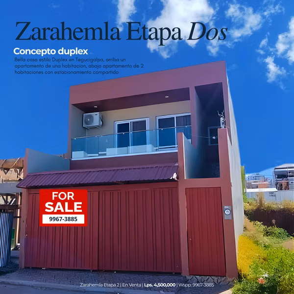 Bella Casa Tipo Duplex en Residencial Zarahemla Etapa 2