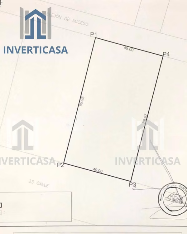Se Vende Terreno sobre la 33 calle San Pedro Sula