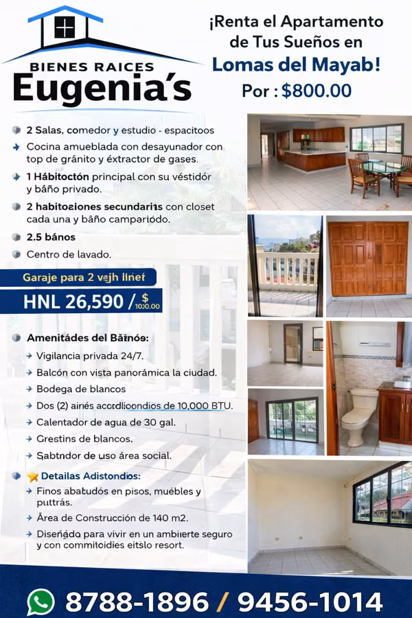Se Alquila Apartamento en Lomas del Mayab