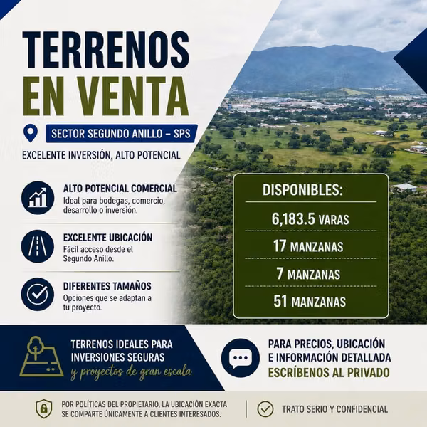 Terrenos Disponibles en SAN PEDRO SULA