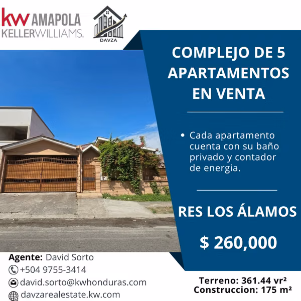 5-Apartment Complex in Los Álamos - San Pedro Sula