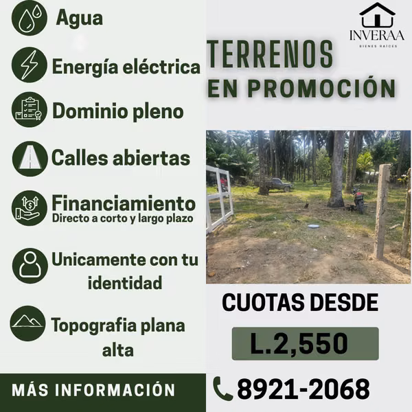 Venta de Terrenos en Morejen Atlantida