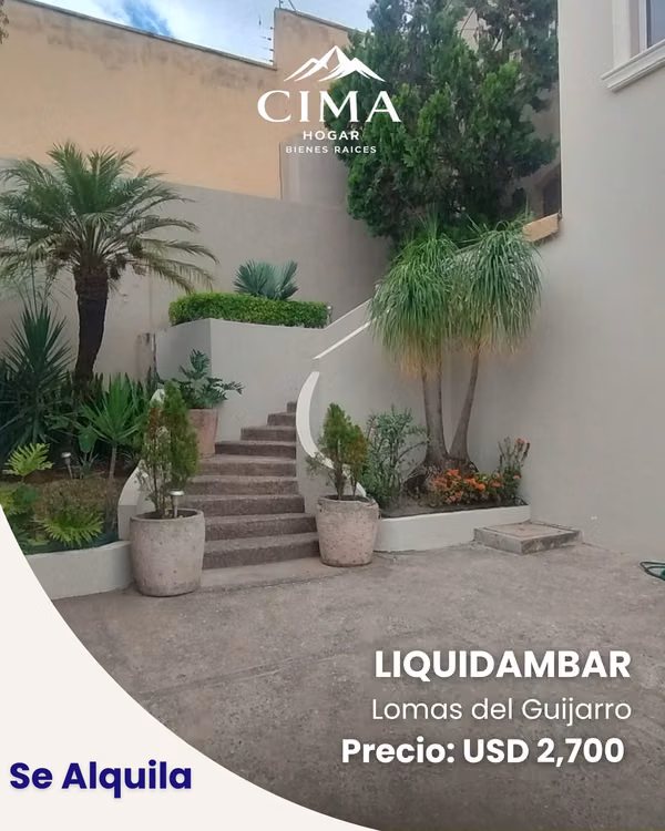 ¡Se alquila casa en Liquidámbar, Lomas del Guijarro!