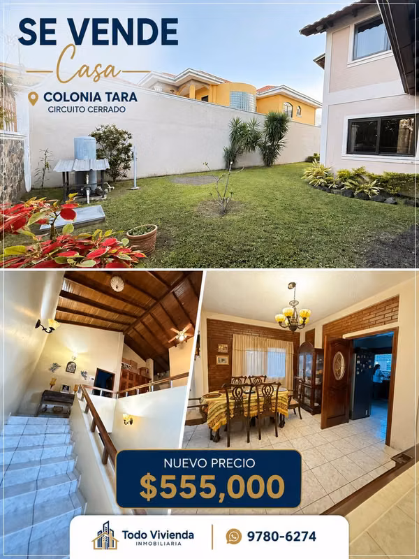 SE VENDE AMPLIA CASA EN COLONIA TARA SAN PEDRO SULA