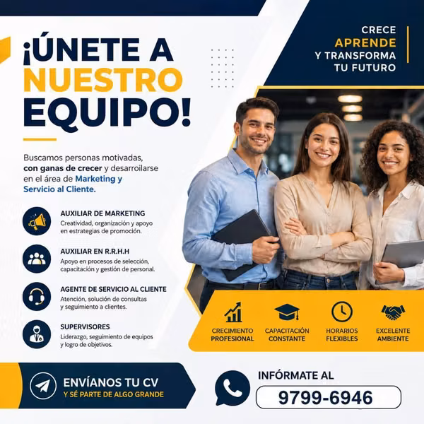 Se necesita Personal para atención al cliente