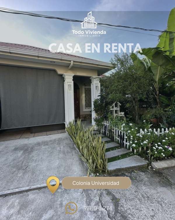 Se alquila casa en colonia universidad san Pedro sula 
