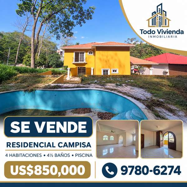 Se Vende Casa En Residencial Campisa San Pedro Sula 