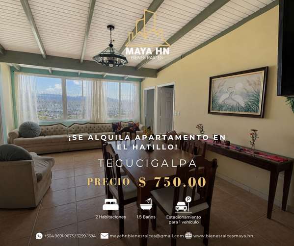 Furnished apartment is rented in the Hatillo, Tegucigalpa!