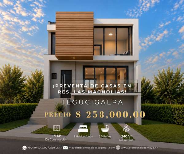 Pre-sale of houses in Res. The Magnolias, Tegucigalpa