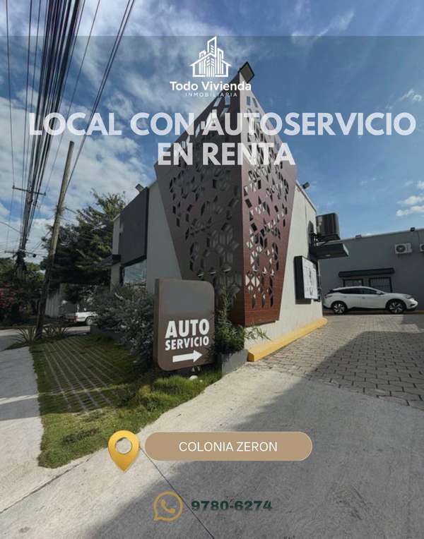 SE RENTA LOCAL CON AUTOSERVICIO EN COLONIA ZERON-SAN PEDRO SULA
