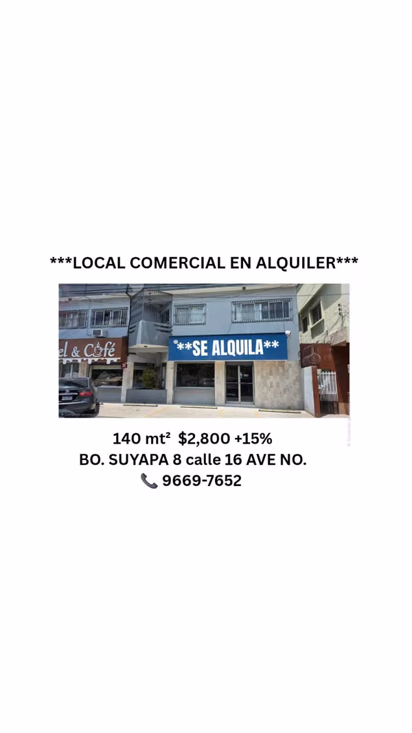 Commercial place for rent