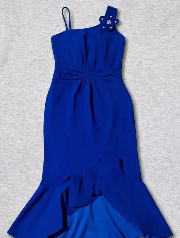 Electric Blue Mermaid Cut Dress