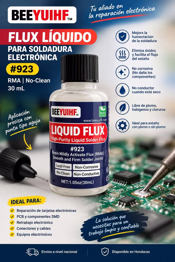 Flux líquido para soldar - 30ml botella con punta fina