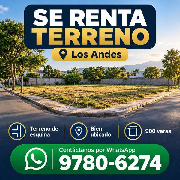 SE RENTA TERRENO EN BARRIO LOS ANDES SAN PEDRO SULA