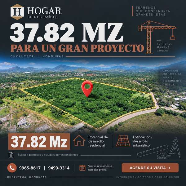 PROPIEDAD EN VENTA ENTRADA A CHOLUTECA - INVERSION 