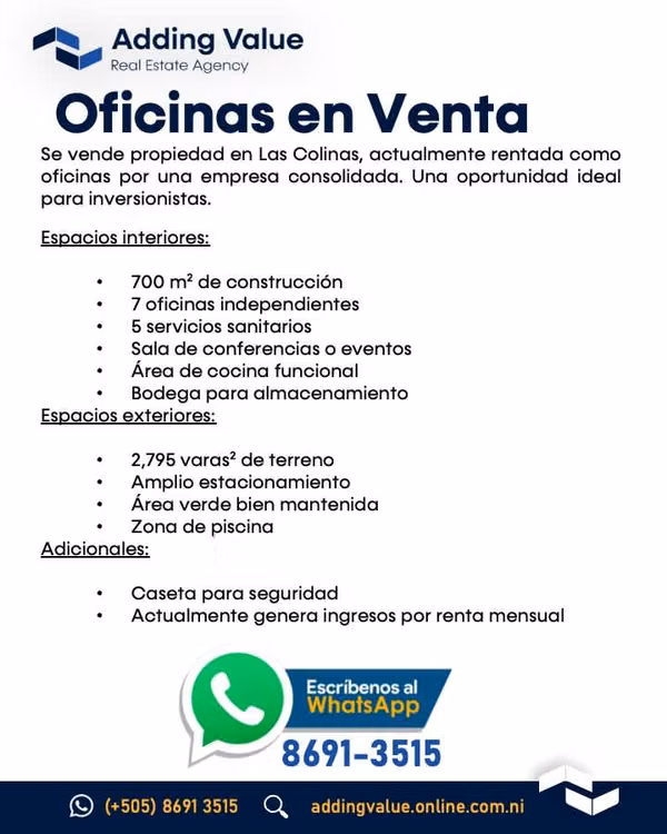 Venta de Oficinas en Las Colinas