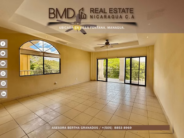 Renta de apartamento totalmente amueblado en Condominio Exclusivo en Villa Fontana BG