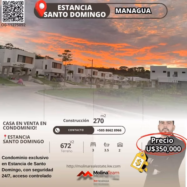 Casa en Venta en Estancia de Santo Domingo. Exclusividad, confort y diseño moderno
