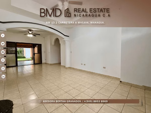 Hermosa casa en venta ubicada Km 13.2 de la Carretera a Masaya BG
