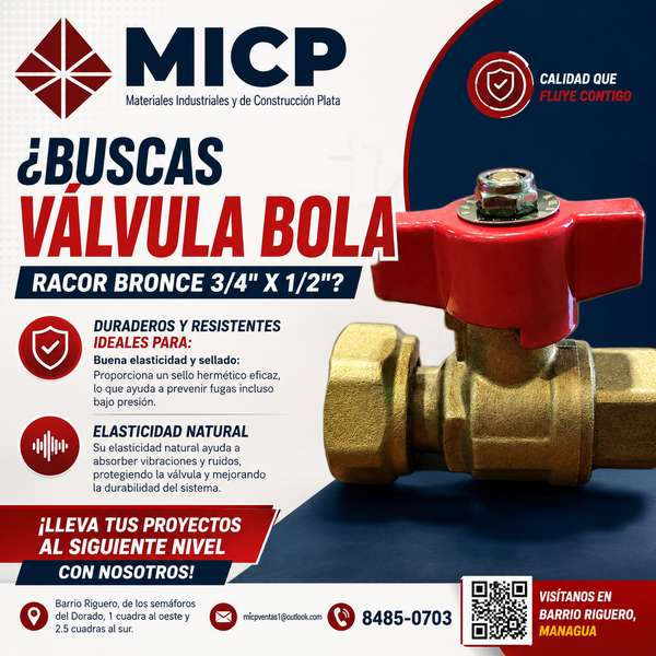 Válvula de Bola Bronce tipo Racor