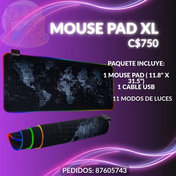 Alfombrilla Gamer LED RGB XXL