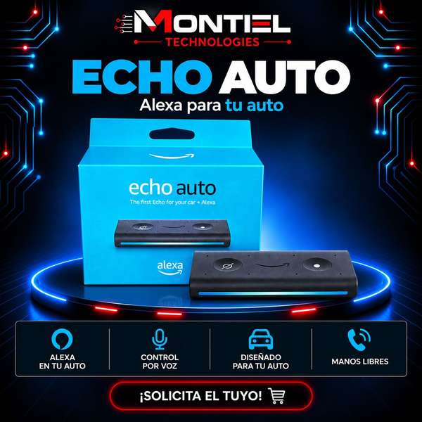 Transformá tu vehículo con el Echo Auto, el asistente inteligente que te acompaña en cada viaje.